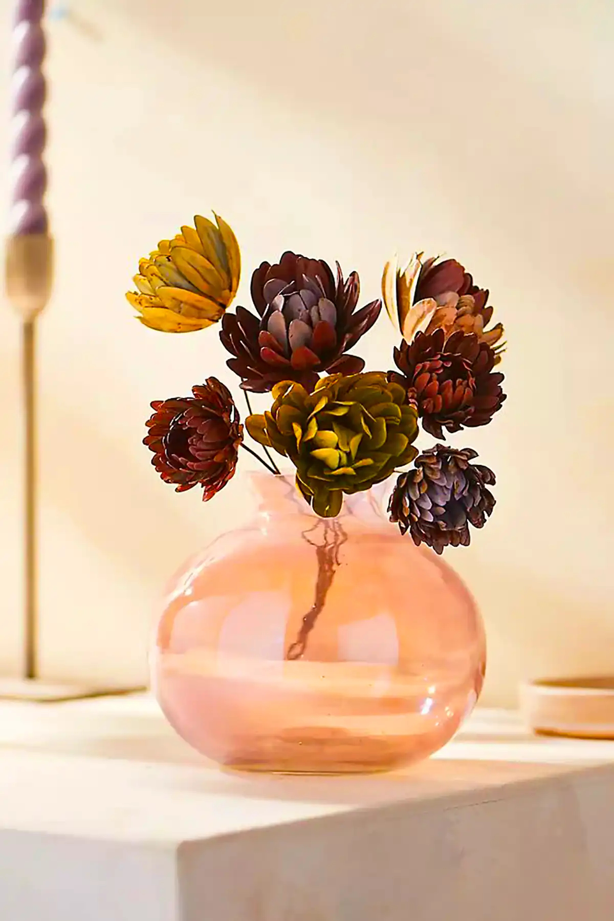 گلدان دکوری شیشه ای