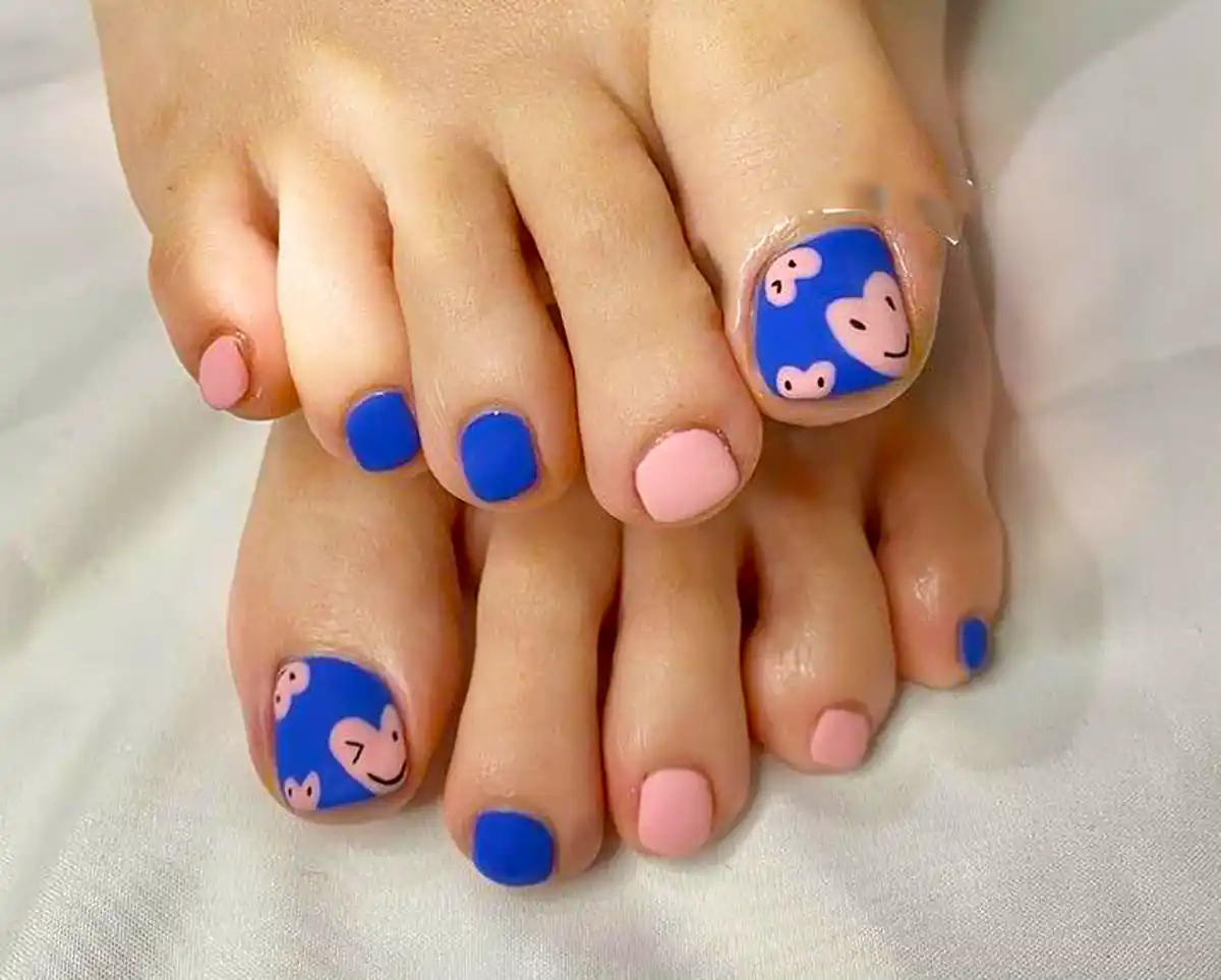 ژلیش ناخن پا شیک