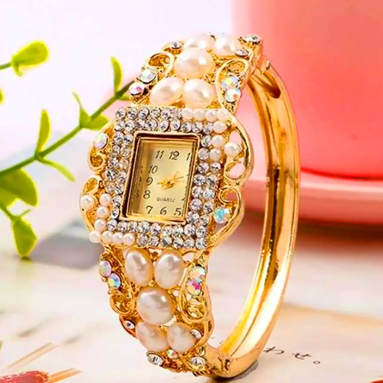 ساعت مچی زنانه لوکس مرواریدی