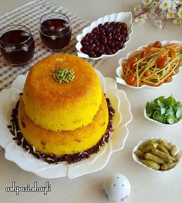 تزیین ته چین گرد
