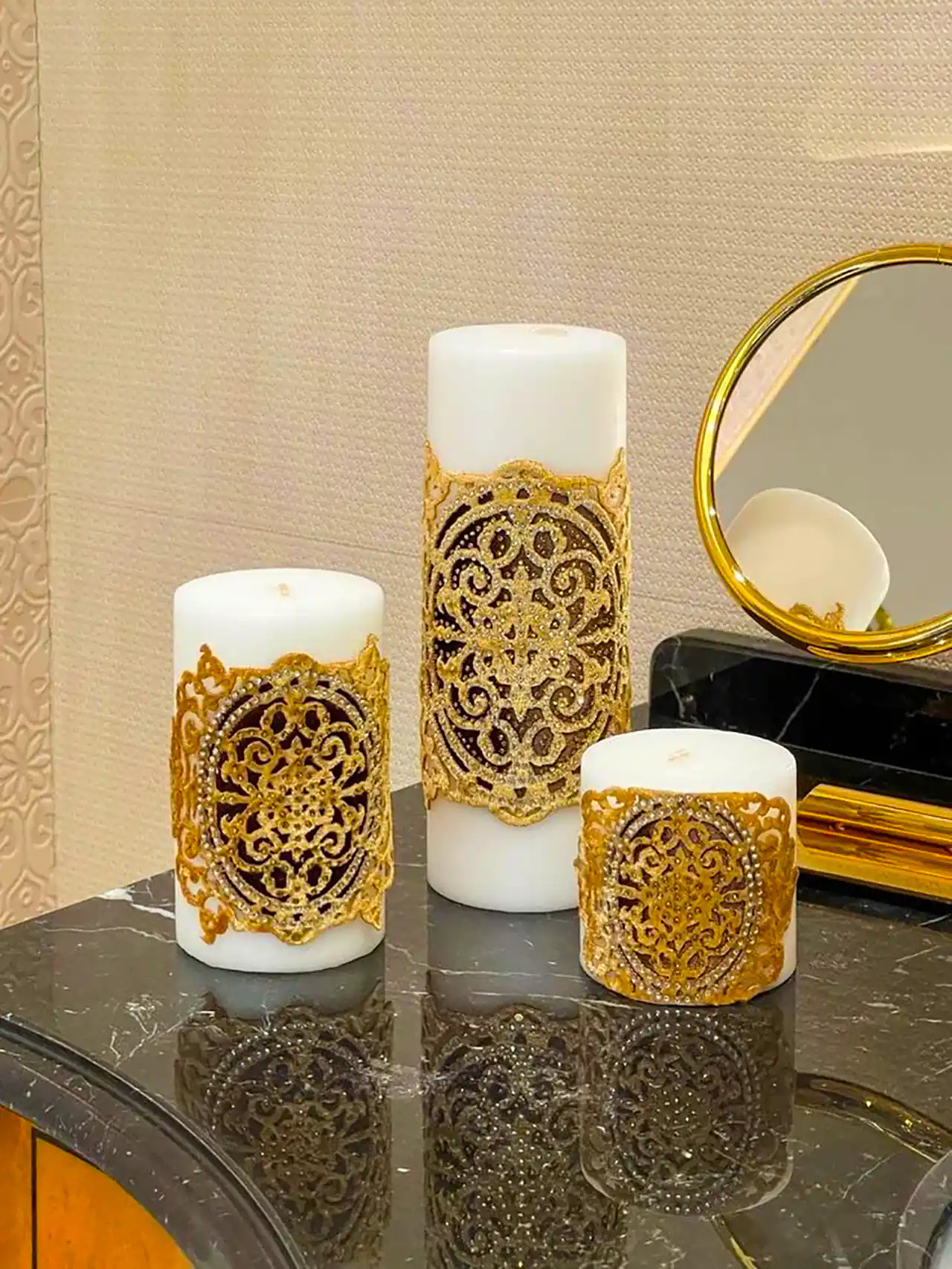 شمع دکوری رومیزی شیک 