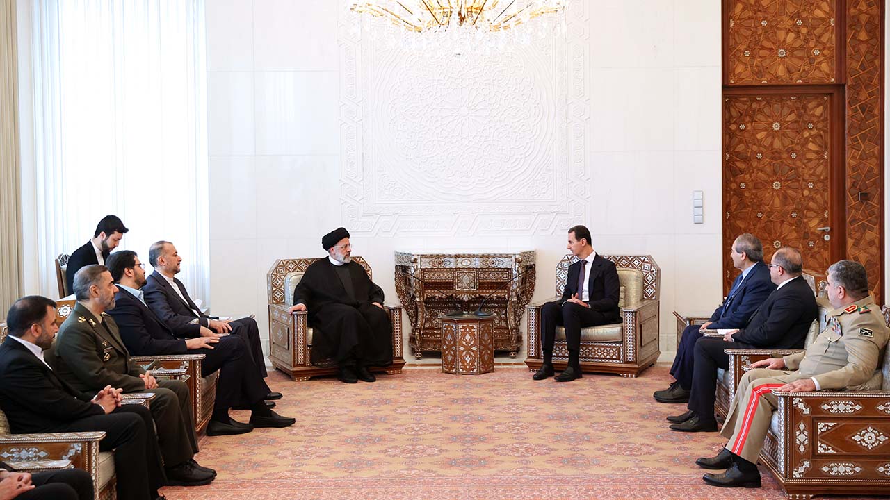 روسای جمهور ایران و سوریه در نشست مشترک هیئت‌های عالی‌رتبه - دیدار رئیسی با بشار اسد در سوریه