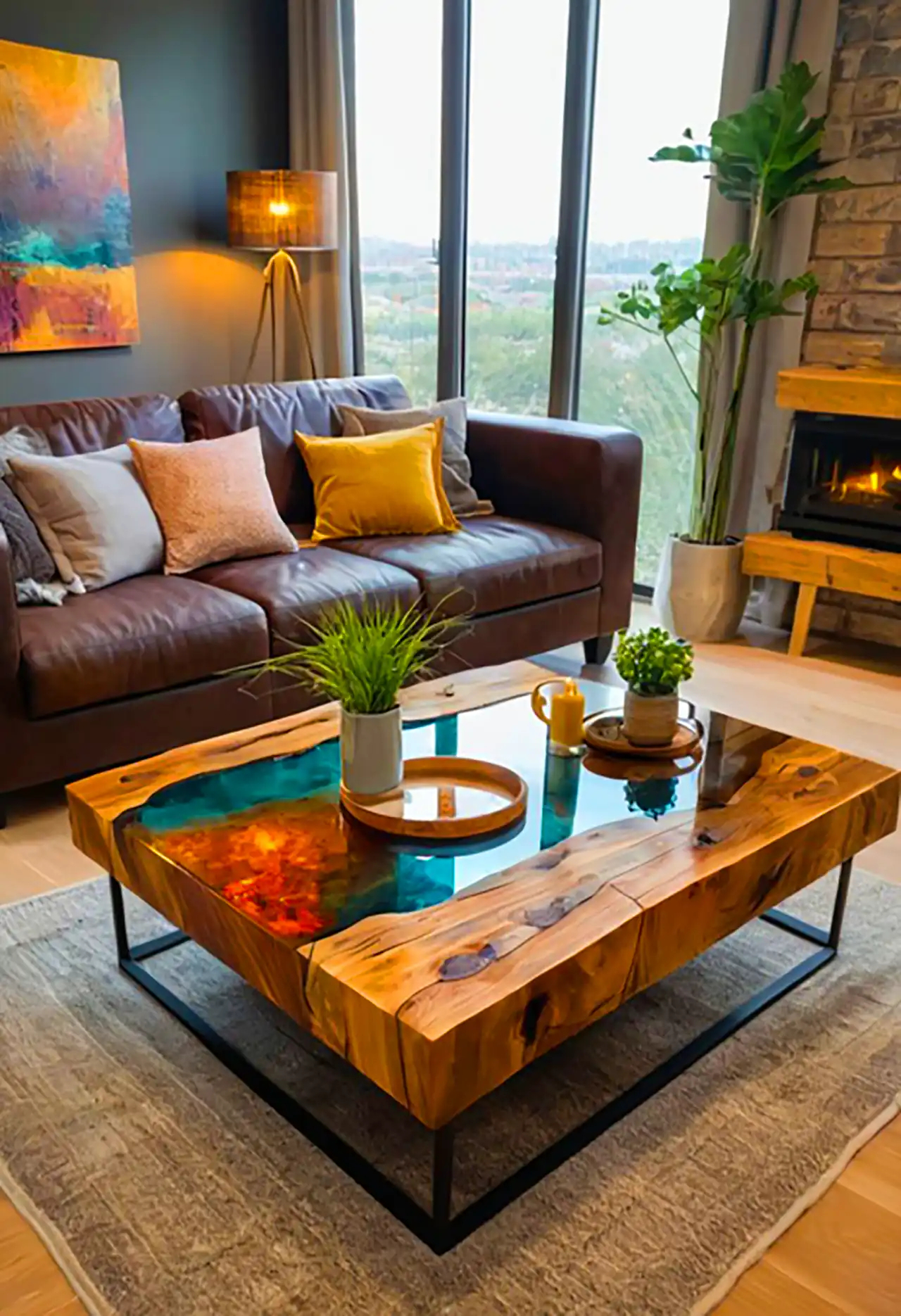 میز جلو مبلی رزینی 