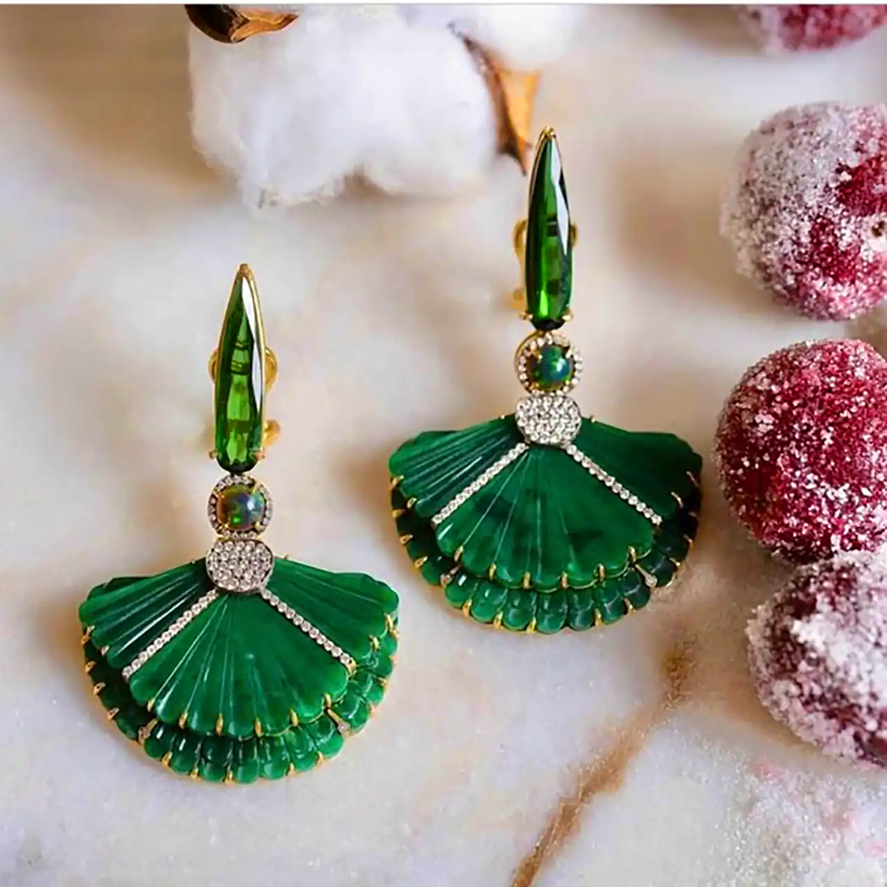 گوشواره فانتزی طرح برگ