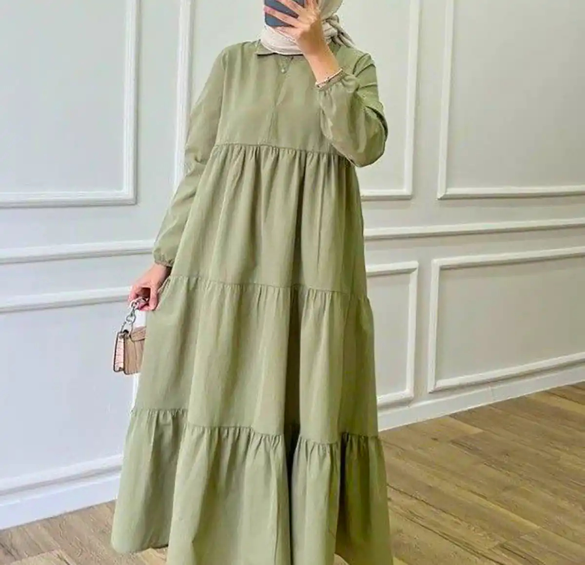 پیراهن بلند پله ای رنگی
