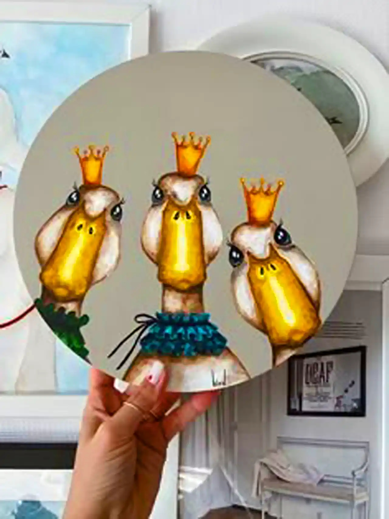 دیوارکوب سفالی اردک های دوست داشتنی