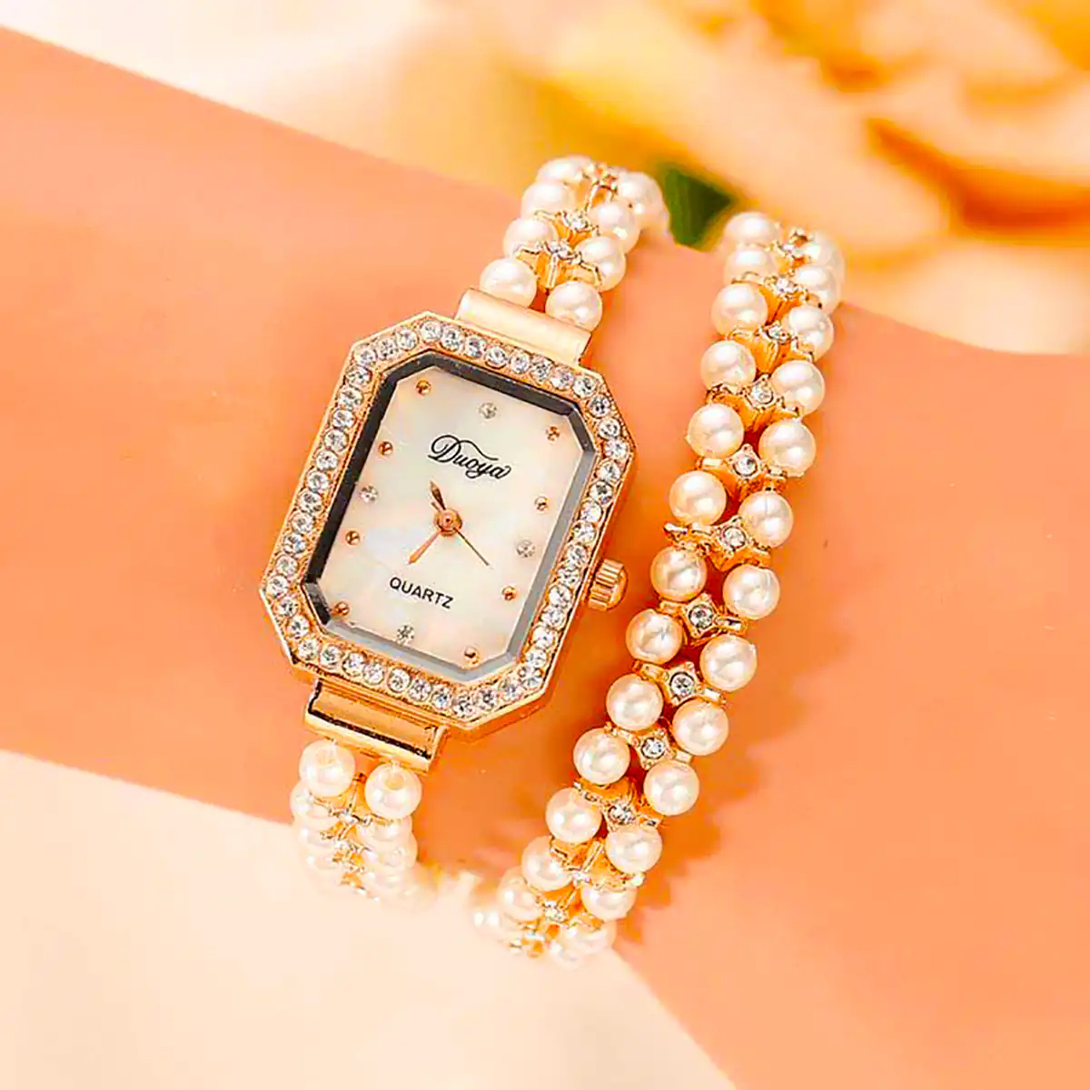 ساعت فانتزی مرواریدی 