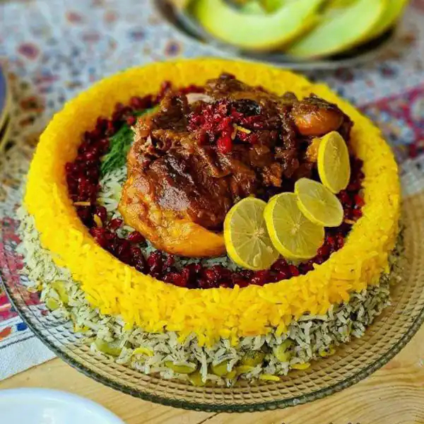 تزیین باقالی پلو ساده