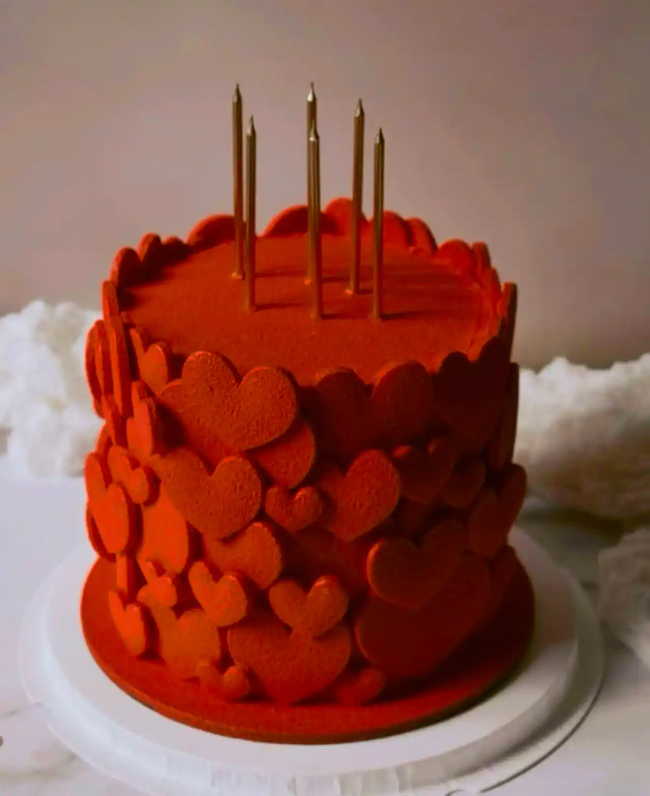 کیک تولد قلبی