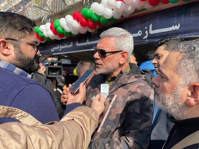 سردار محمد شرفی در حاشیه حضور در راهپیمایی ۲۲ بهمن
