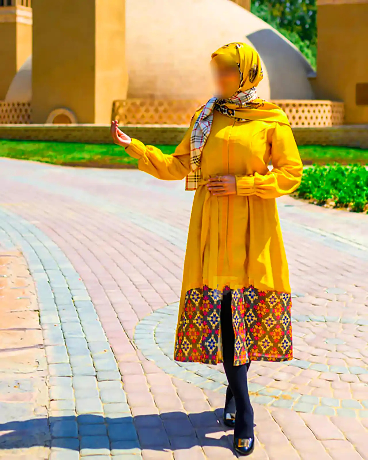 مانتو حجاب با پارچه کرپ