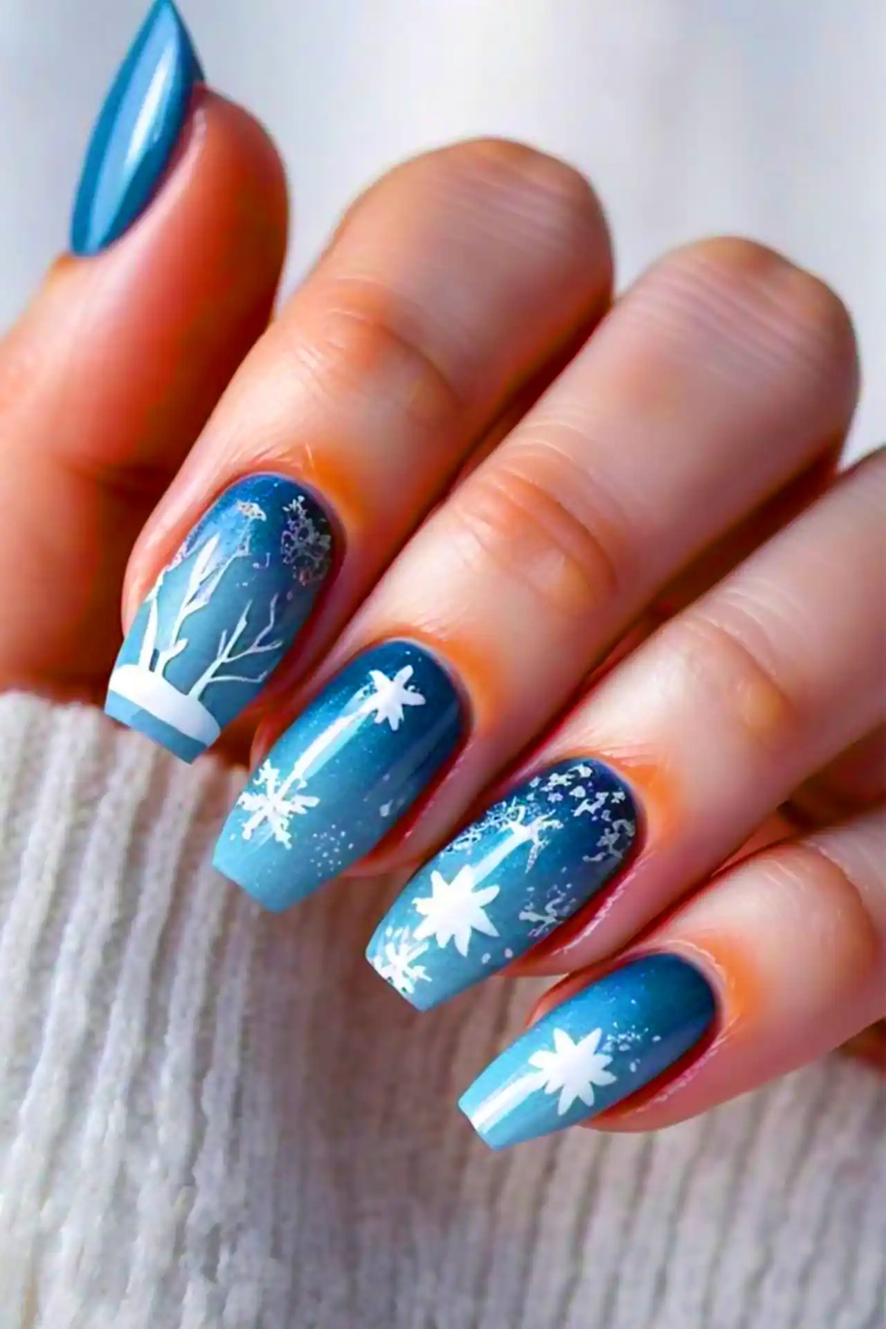مدل ناخن با طرح زمستونی