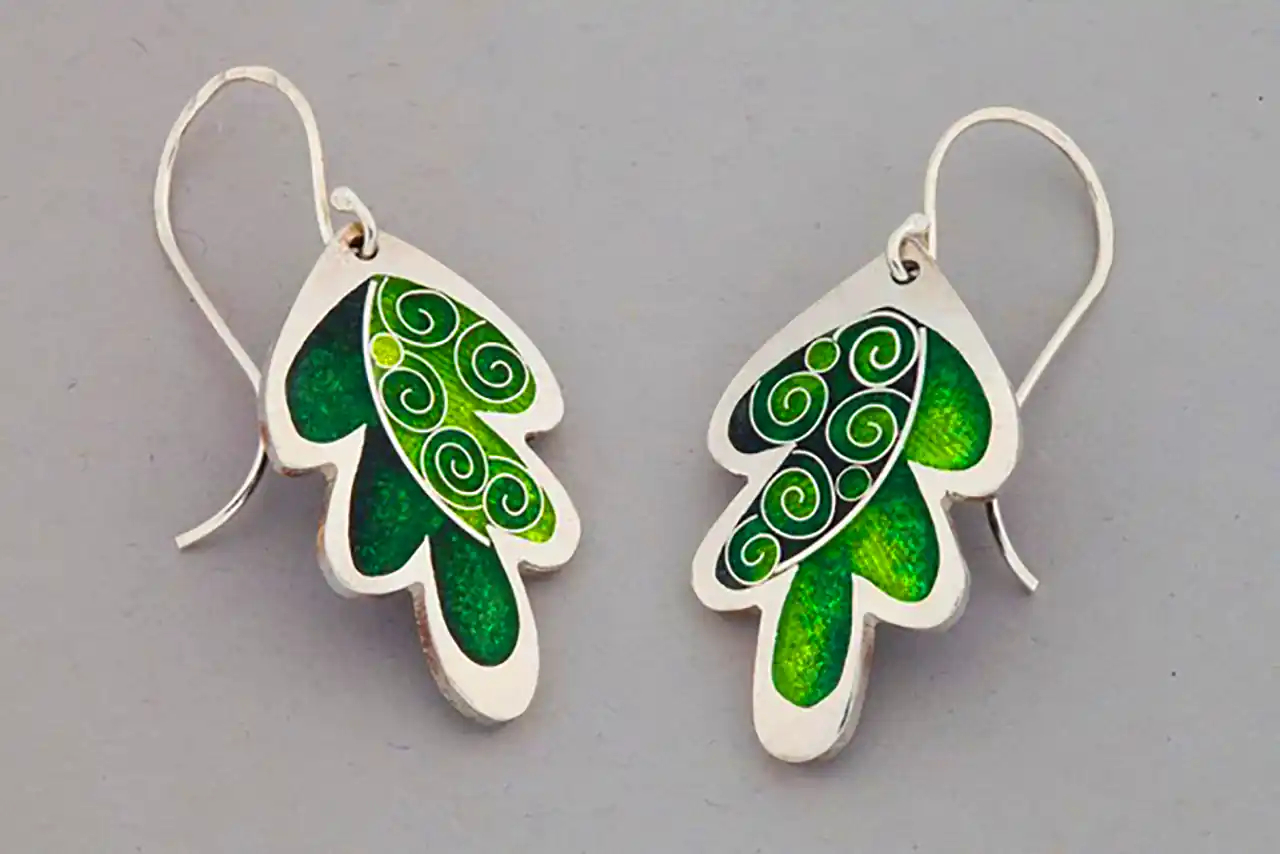 گوشواره فانتزی طرح برگ