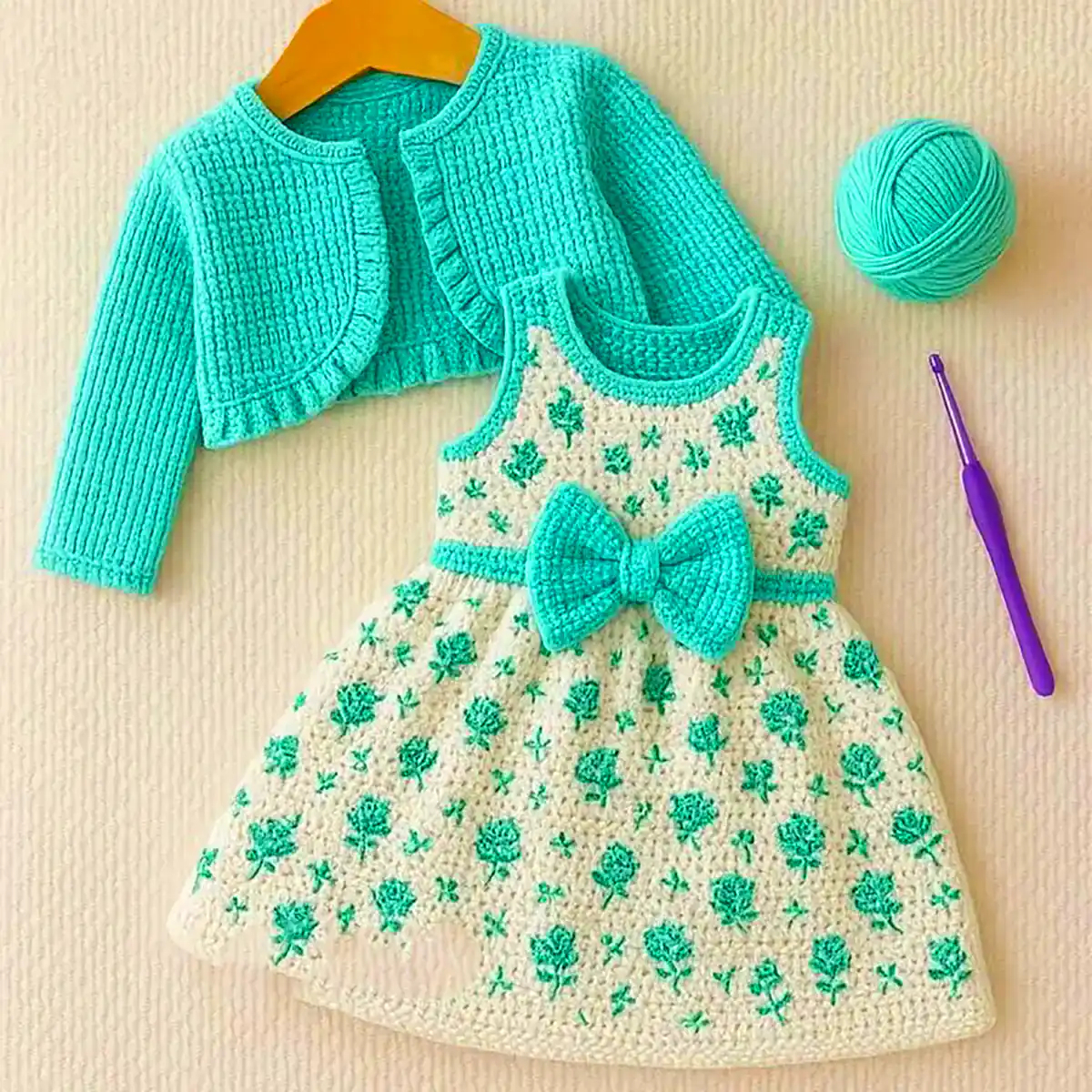 ست بافتنی بچه گانه