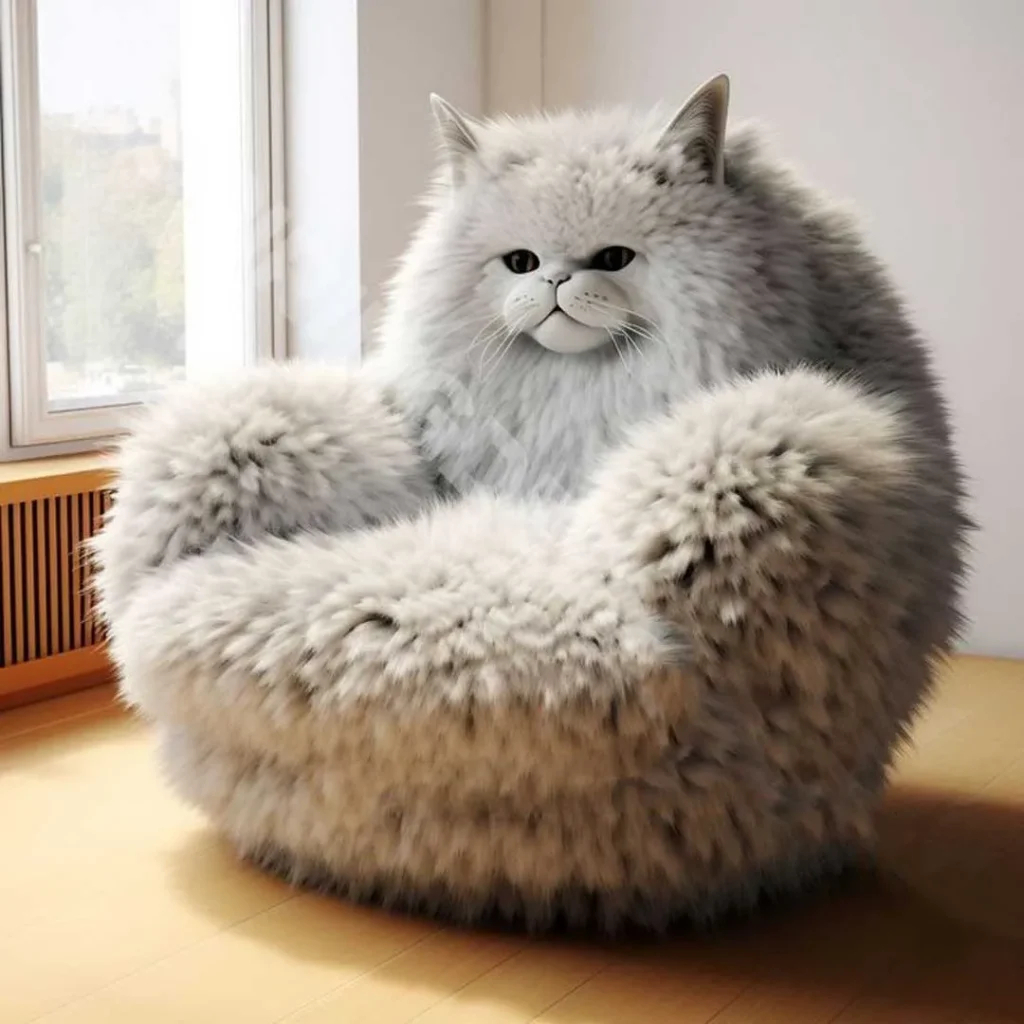 مبل تکی طرح گربه فانتزی