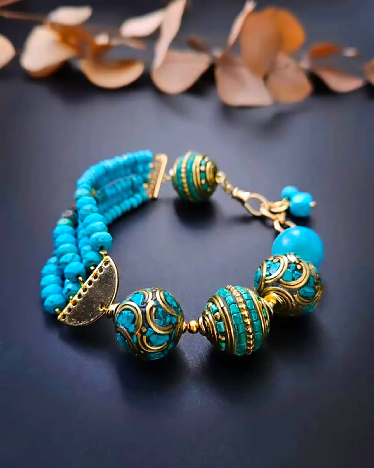 دستبند شیک فیروزه