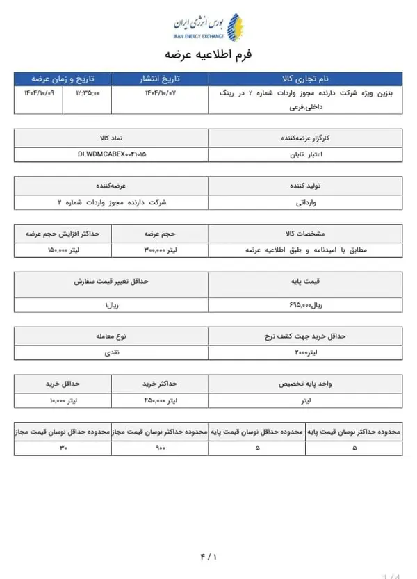 بنزین سوپر وارداتی 