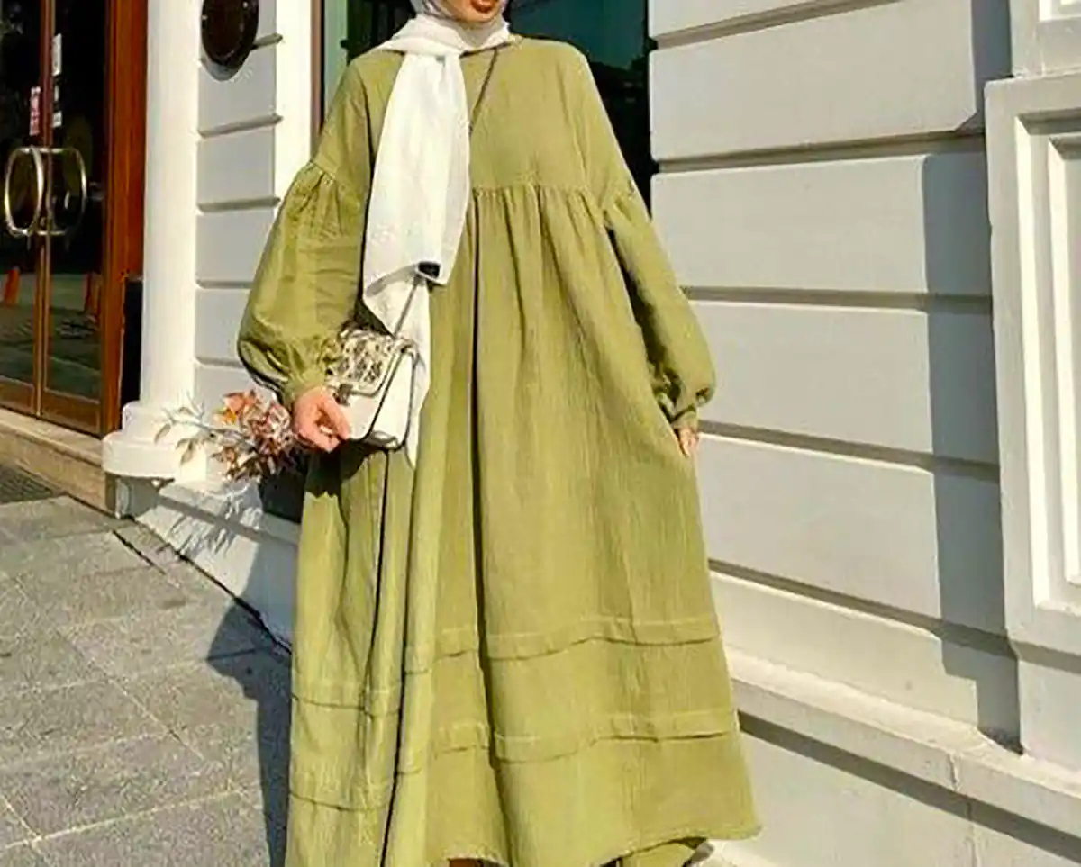 پیراهن بلند پله ای رنگی