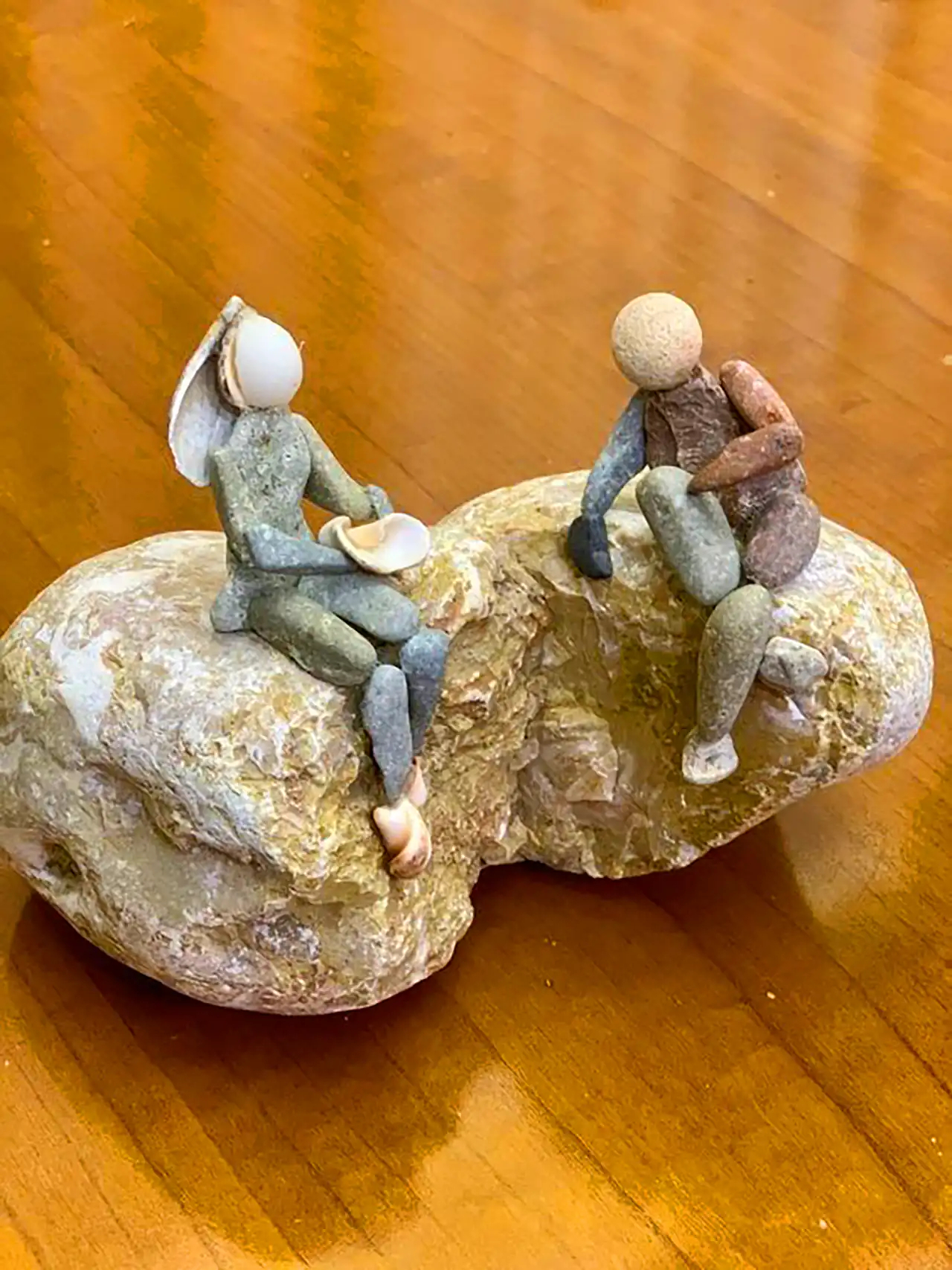 کاردستی هنری با سنگ رودخانه