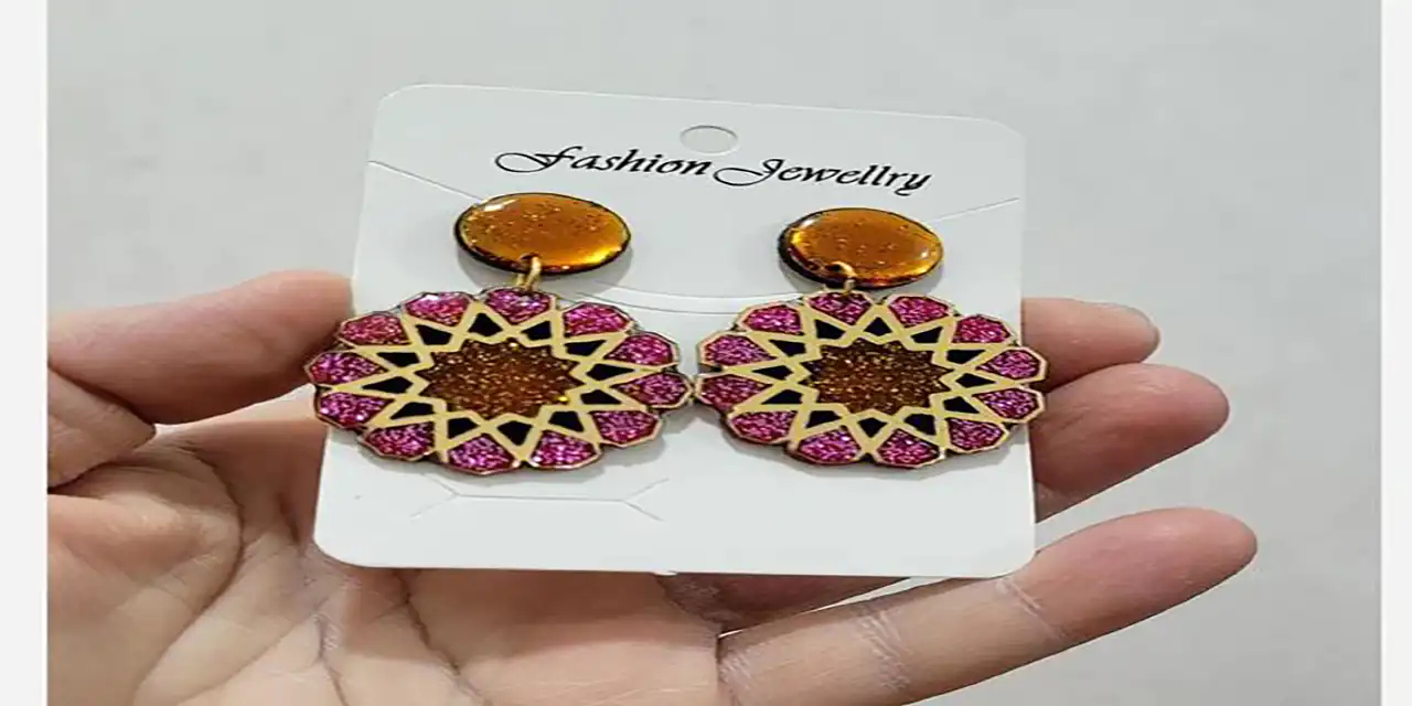 گوشواره سفالی با طرحهای زیبا