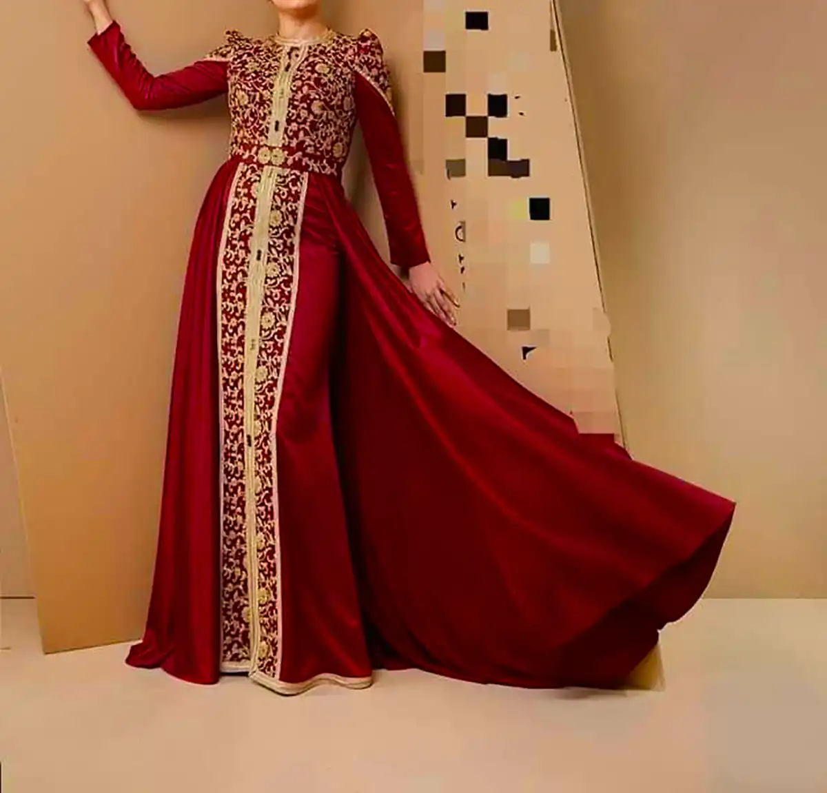 پیراهن مجلسی زردوزی