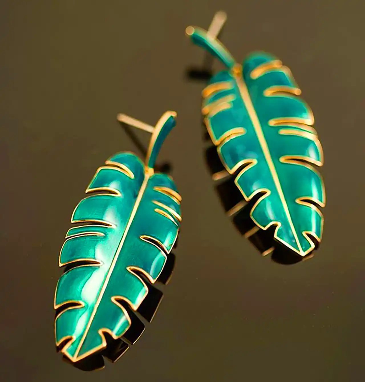 گوشواره فانتزی طرح برگ