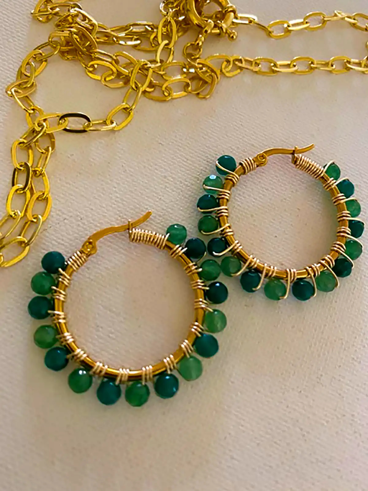 گوشواره آفتاب گل سبز