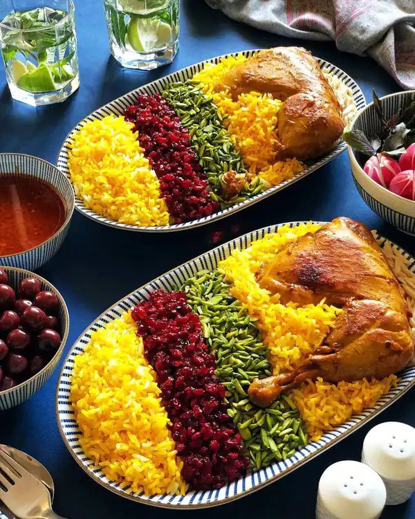 تزیین مرغ مهمانی
