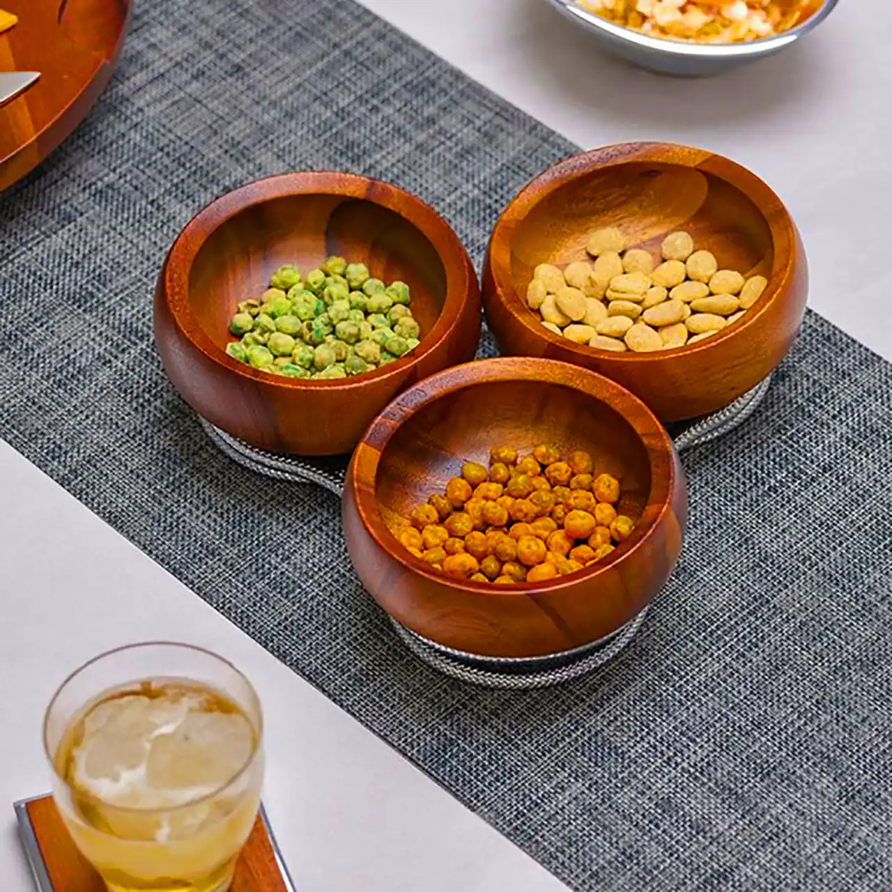 ظرف آجیل چوبی