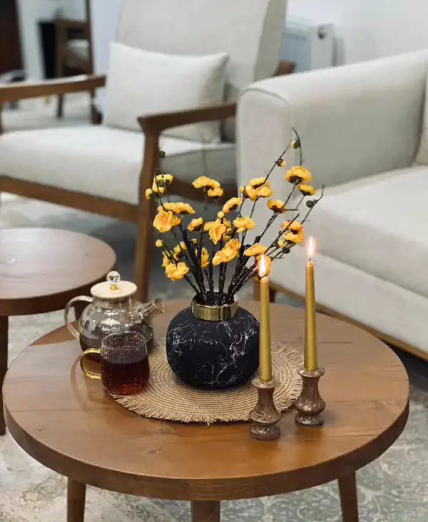 عکس از میز جلو مبلی