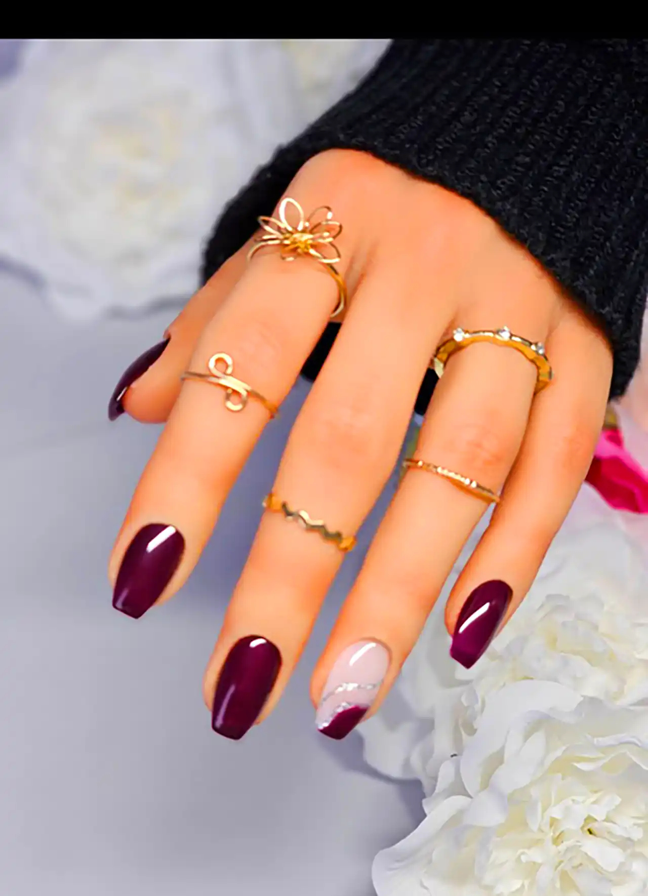 مدل ناخن طرح دار جیگری 