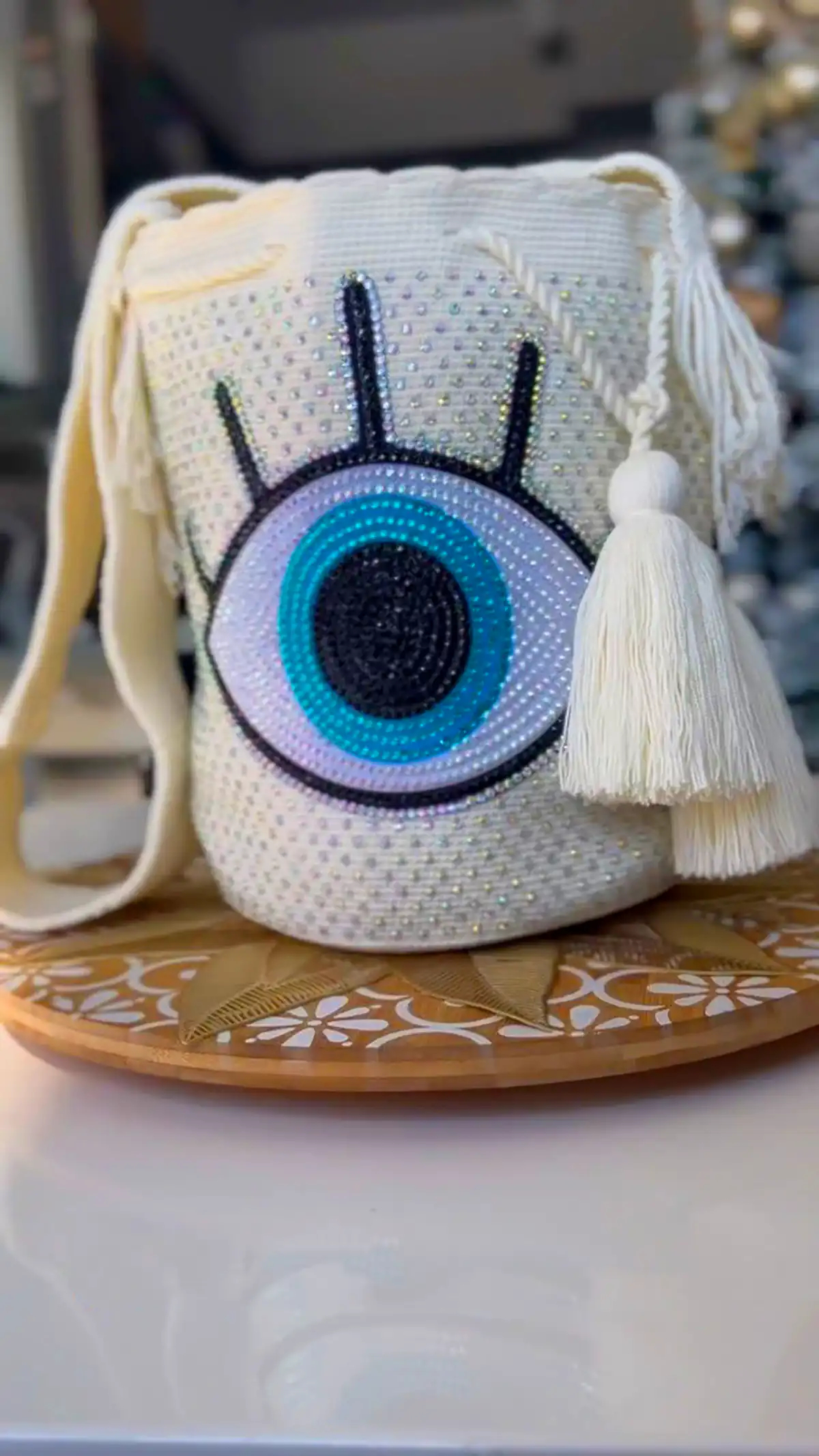 کیف فانتزی با طرح چشم نظر