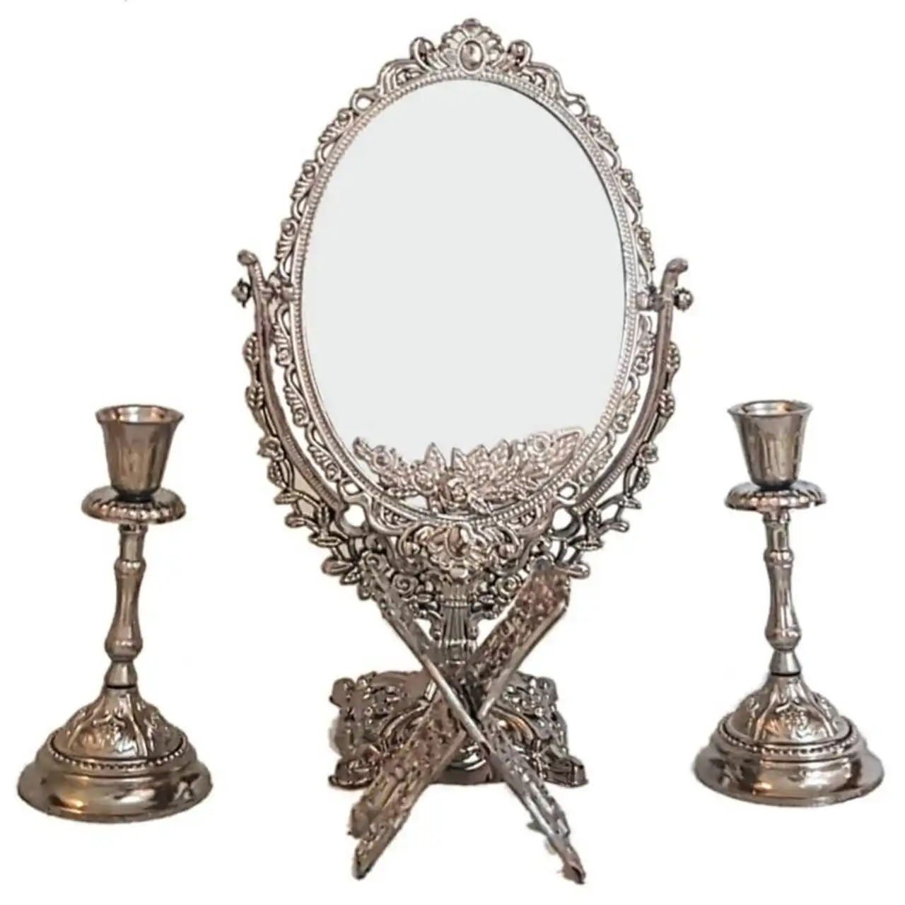 آینه شمعدون نقره شیک + زیباترین و خاص ترین مدل های آینه شمعدون نقره مخصوص عروس خانم ها