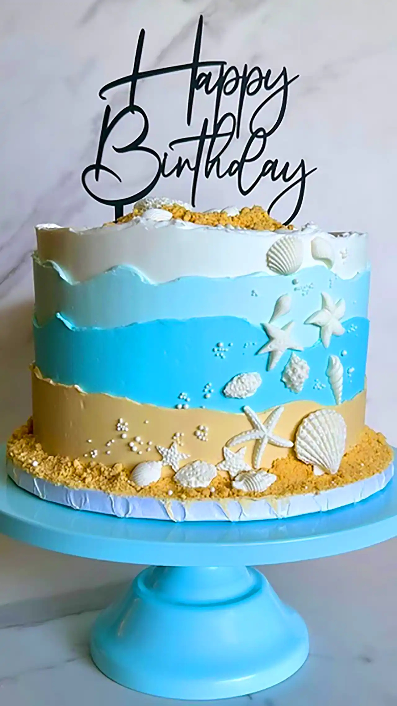 مدل کیک تم ساحل و دریا