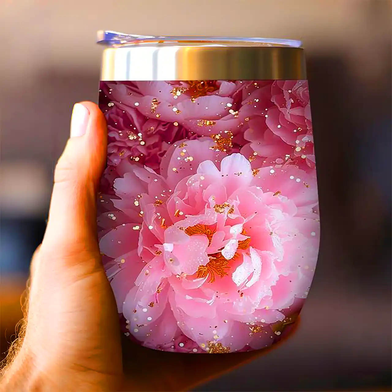 فنجون سرامیکی گلدار فانتزی