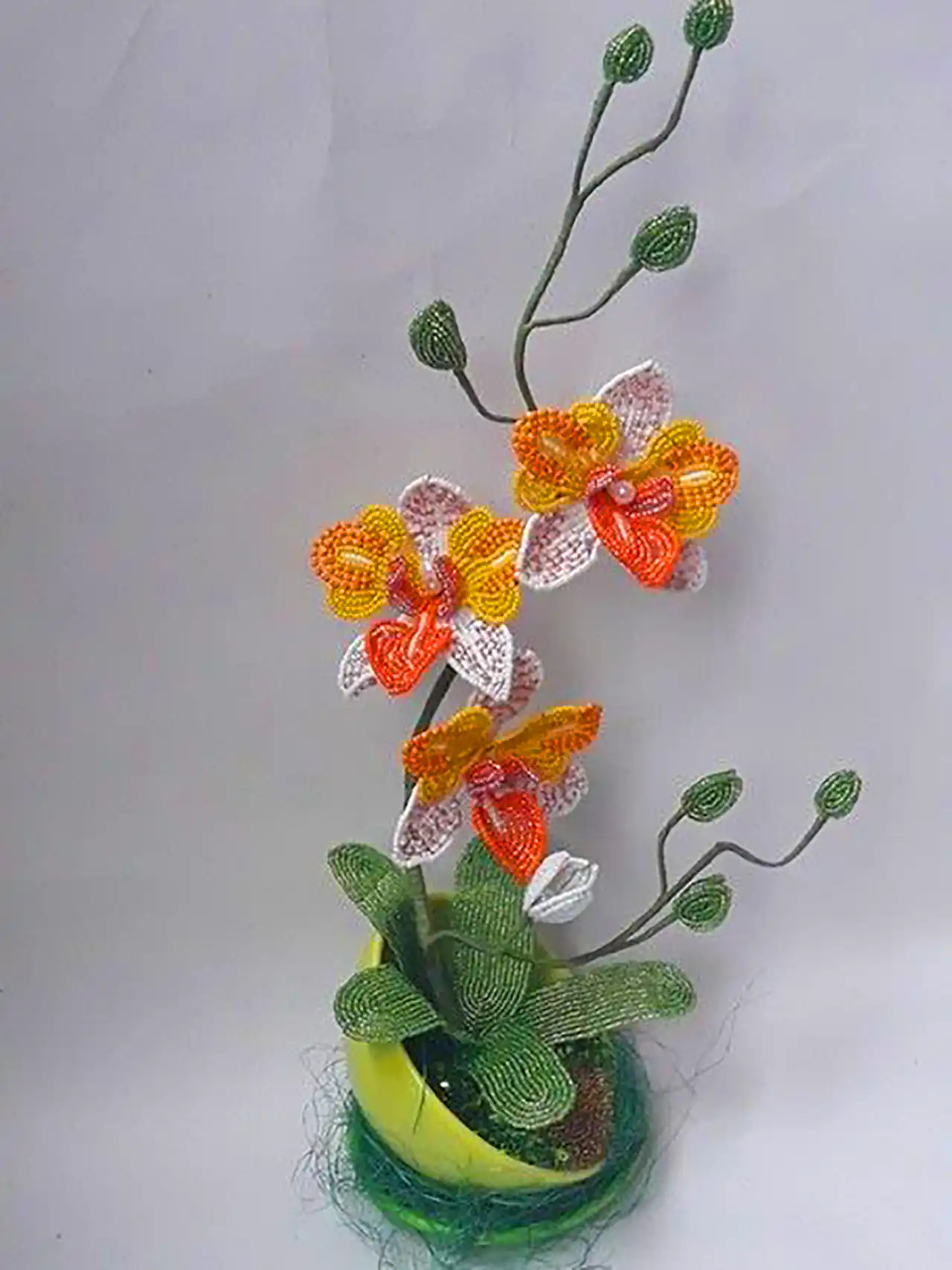 گل بافتنی دکوری رومیزی