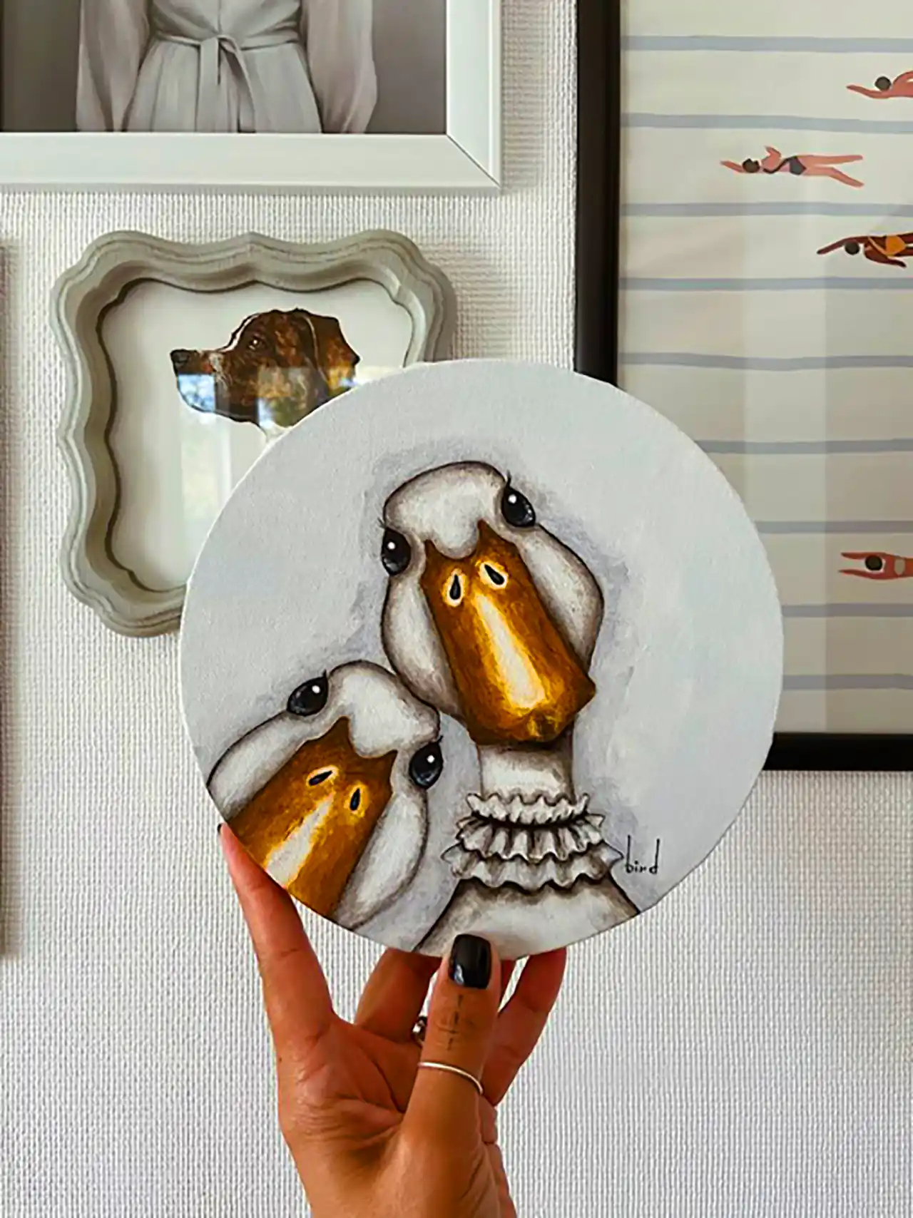 دیوارکوب سفالی اردک های دوست داشتنی