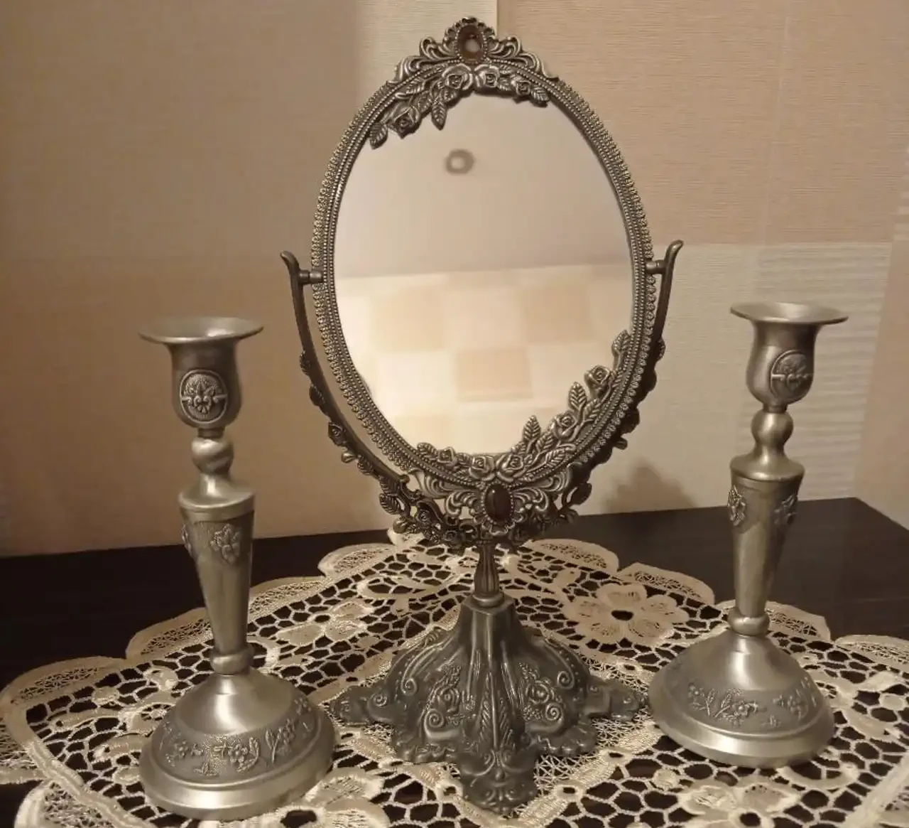 آینه شمعدون نقره شیک + زیباترین و خاص ترین مدل های آینه شمعدون نقره مخصوص عروس خانم ها