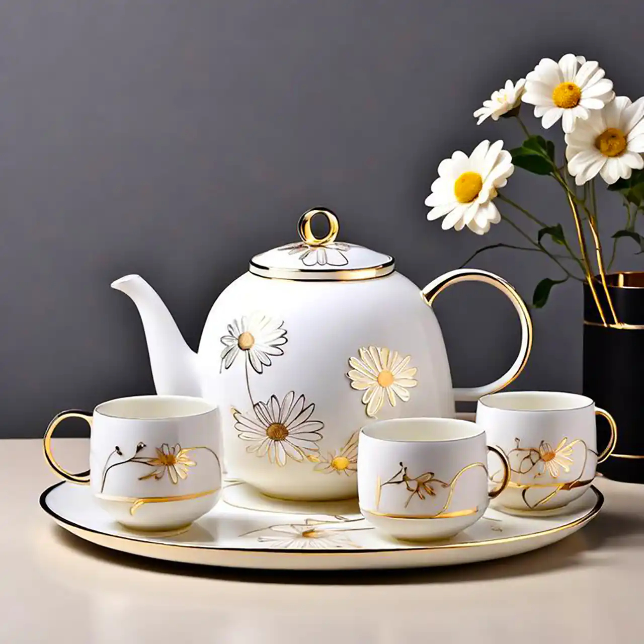 قوری و فنجان چینی شیک