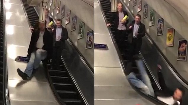 سقوط از پله برقی مترو
