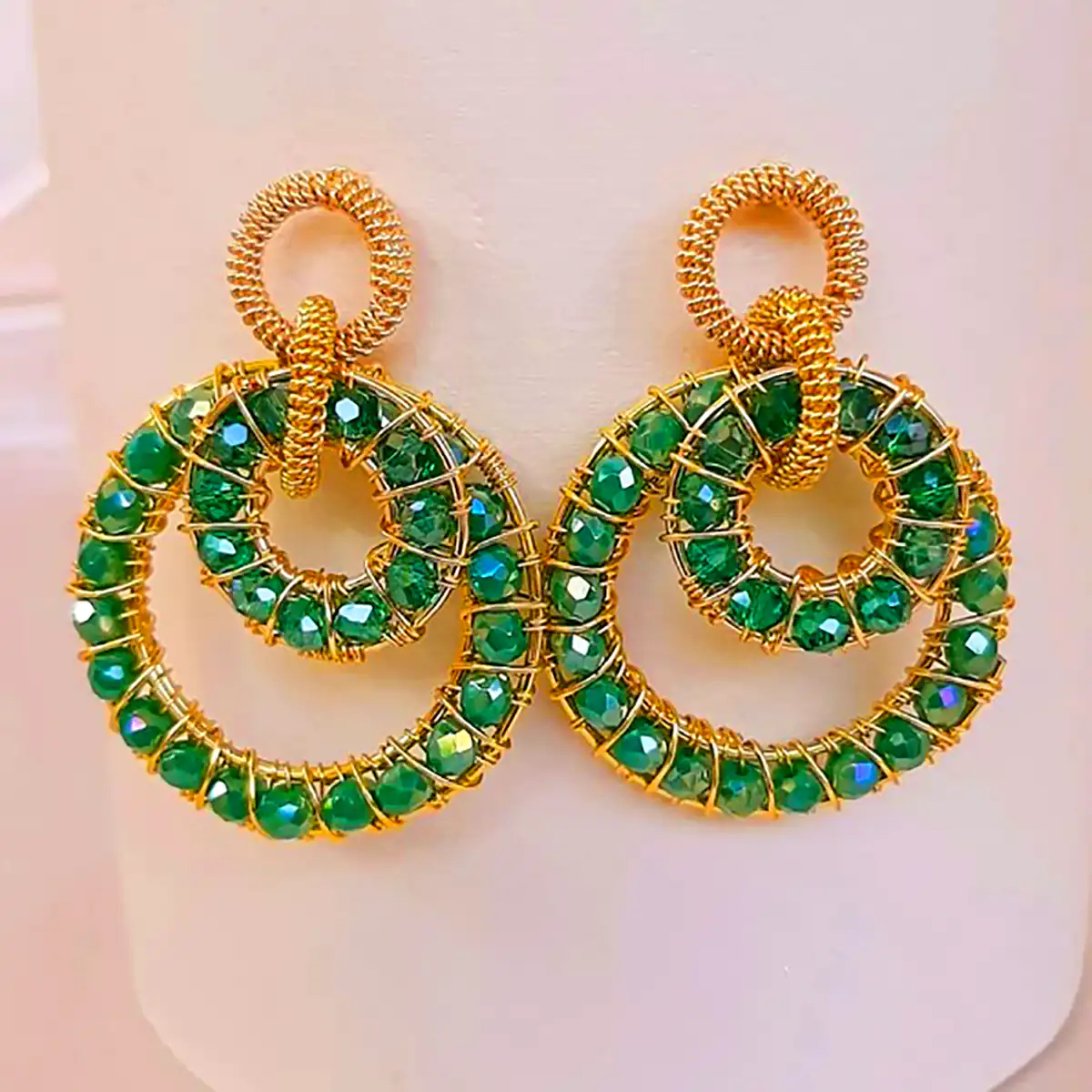 گوشواره آفتاب گل سبز