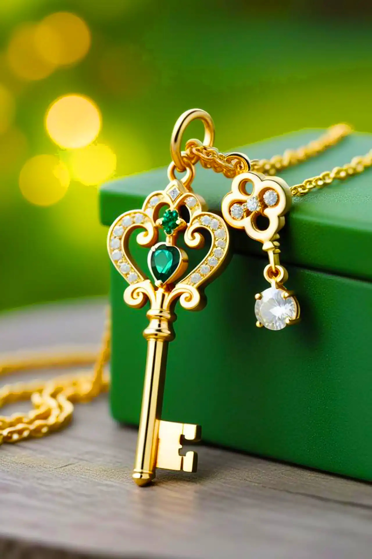 گردنبند طلا طرح کلید