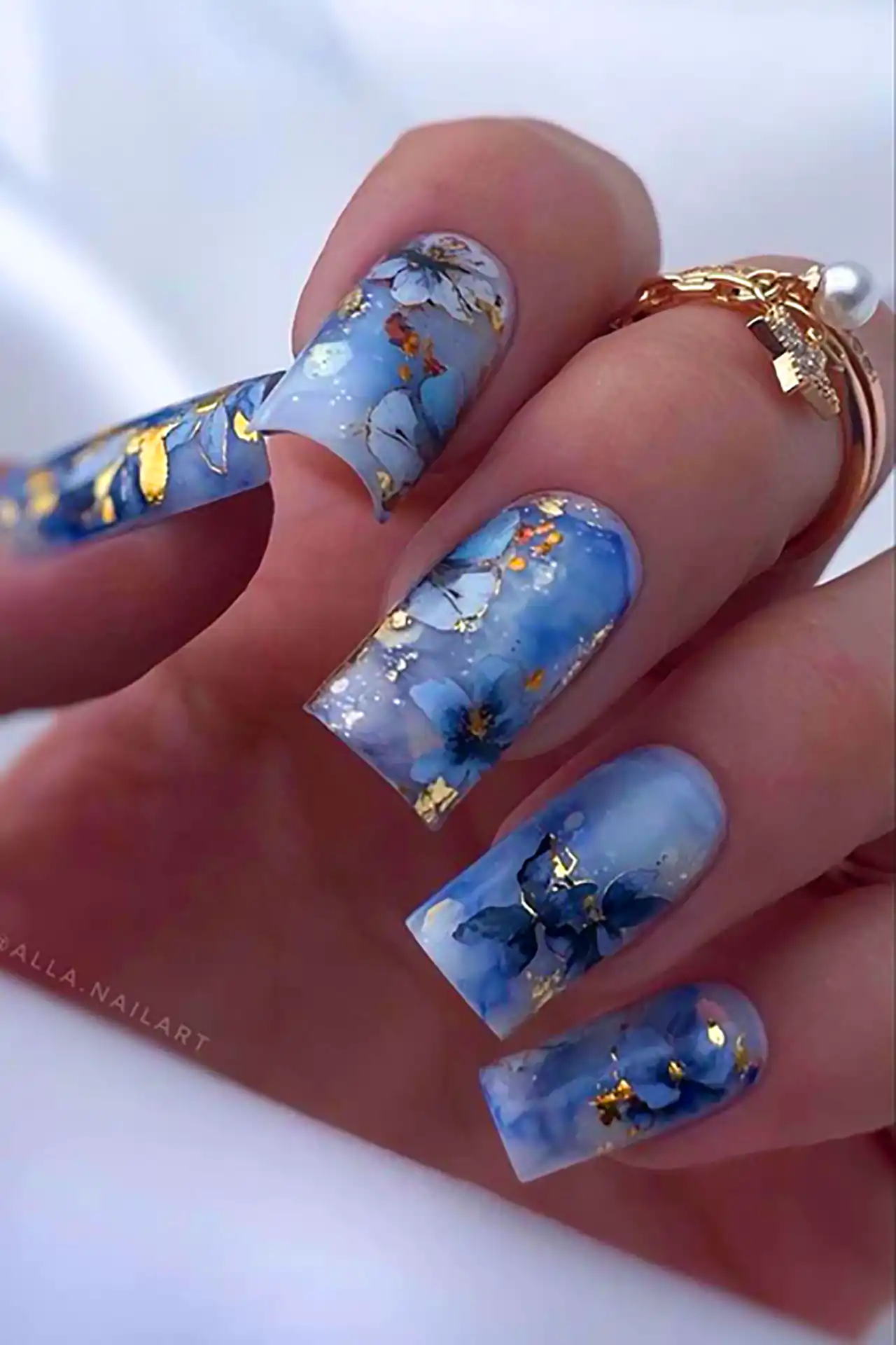 طرح ناخن شیک ماربل 