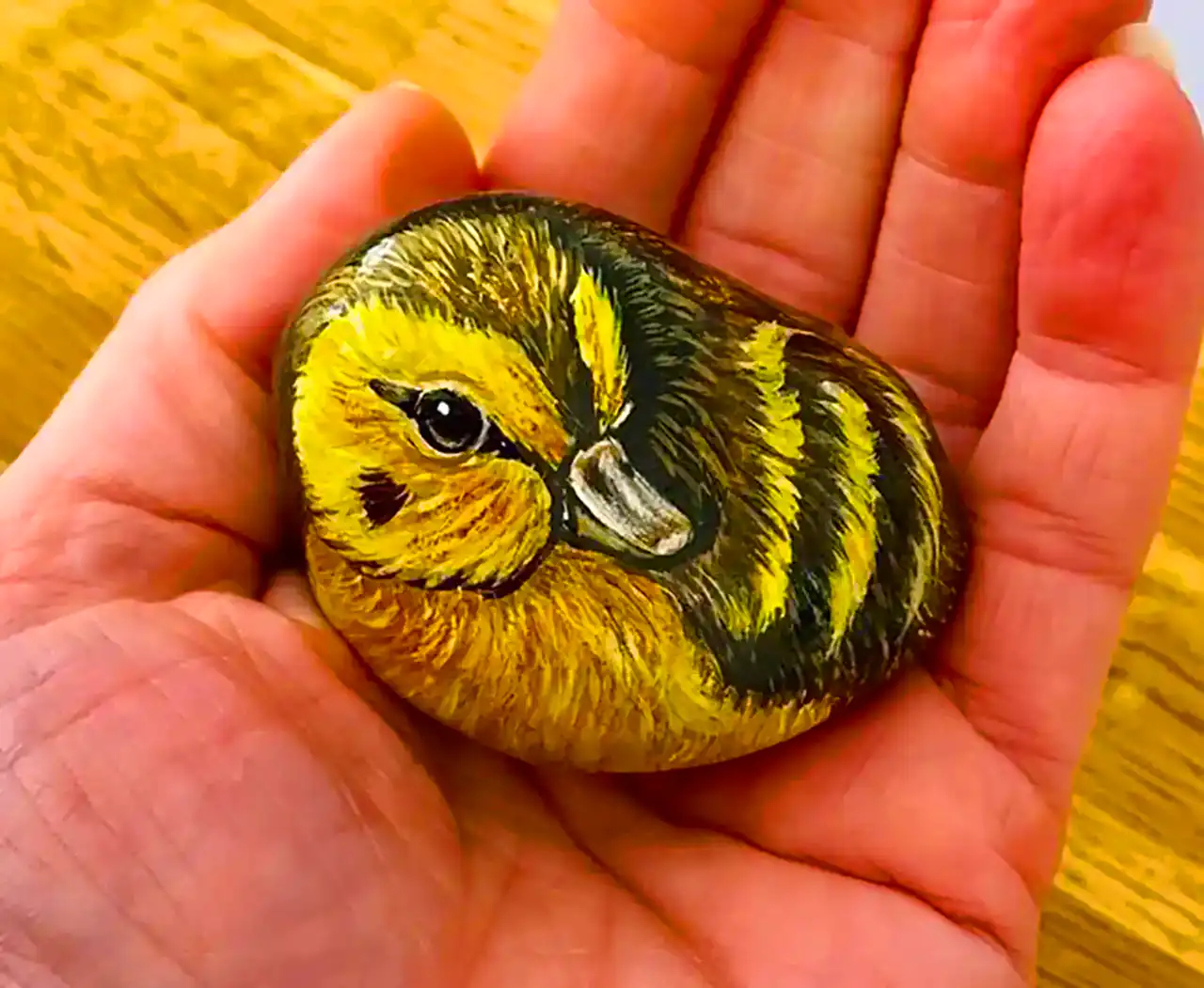 نقاشی روی سنگ رودخانه