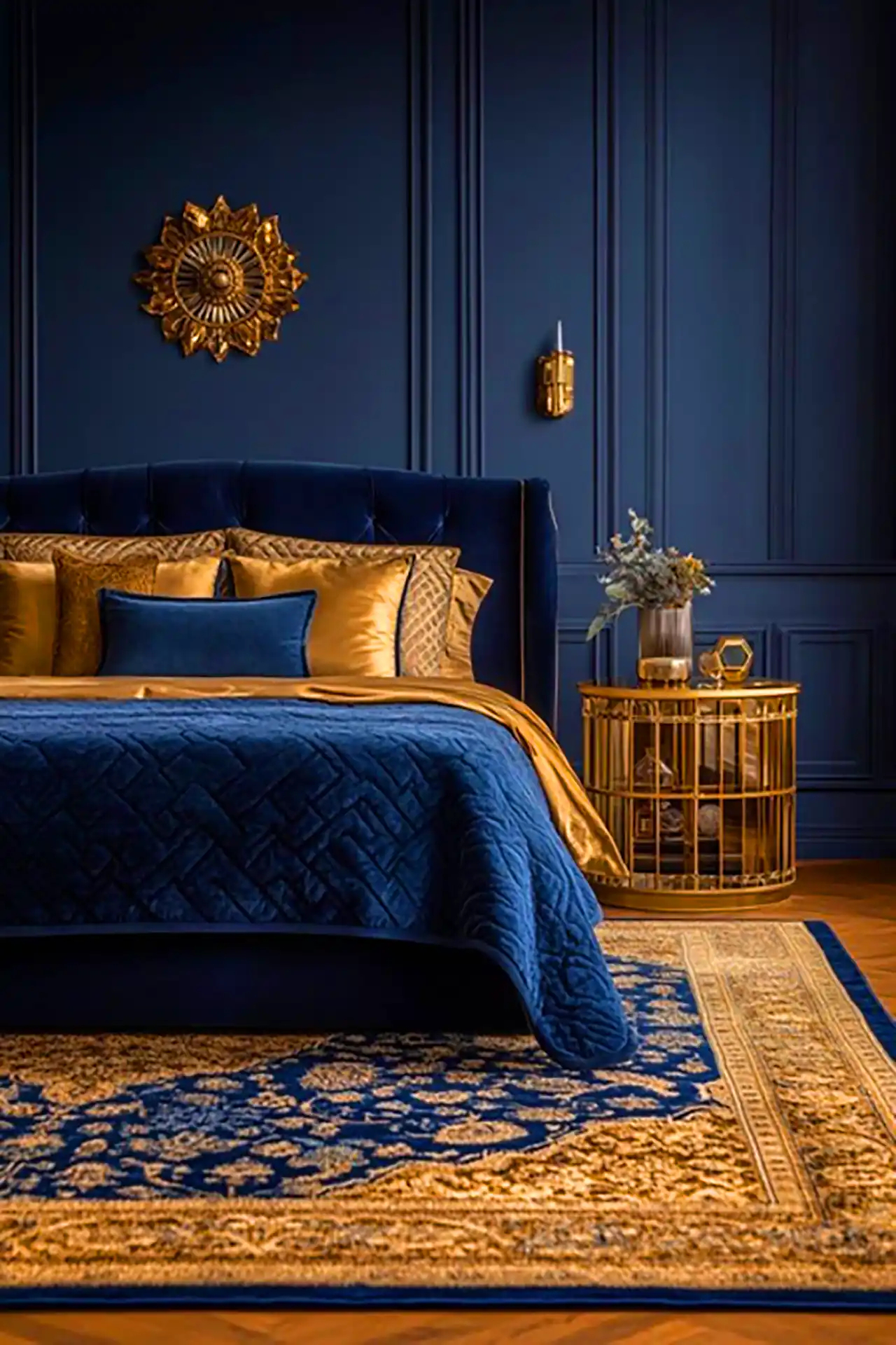 دکور اتاق با تم سرمه ای 