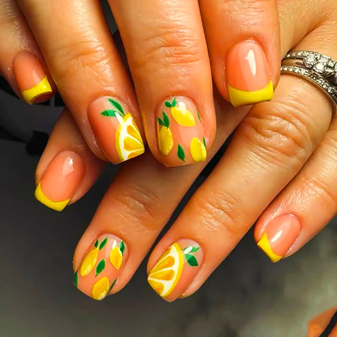 دیزاین ناخن با طرح لیمو