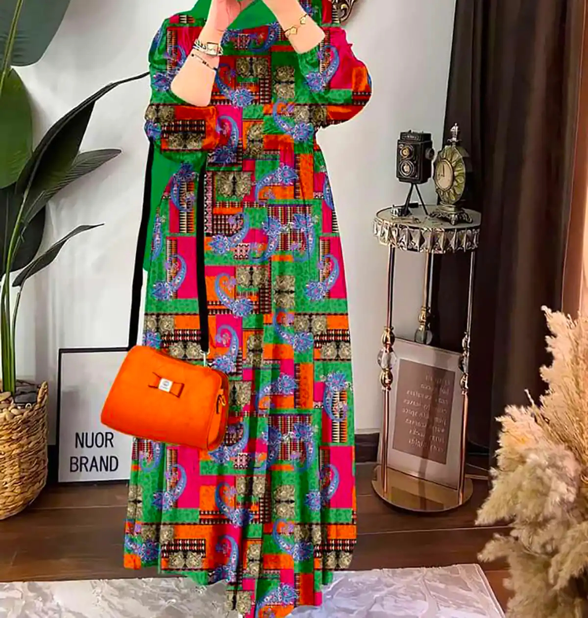 پیراهن بلند آبرنگی زنانه