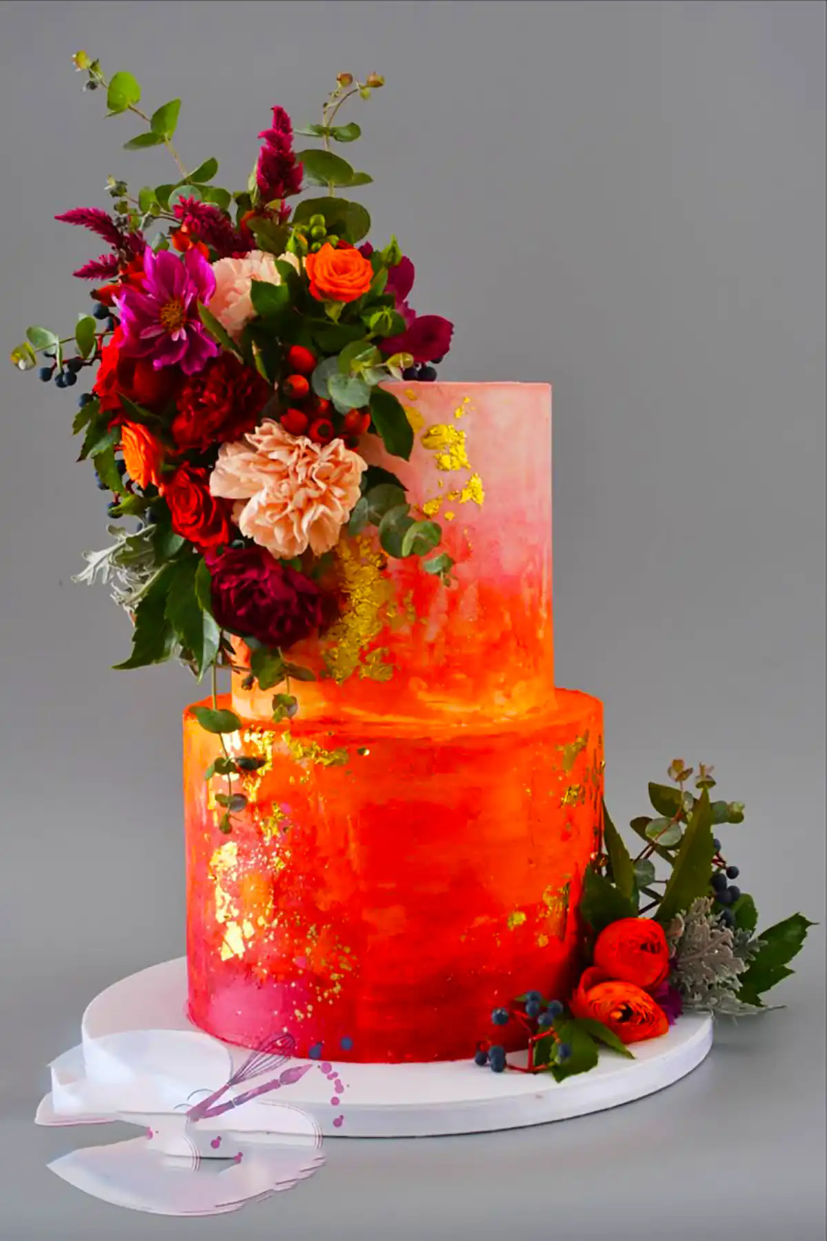 کیک دورنگ با پرتقال خشک