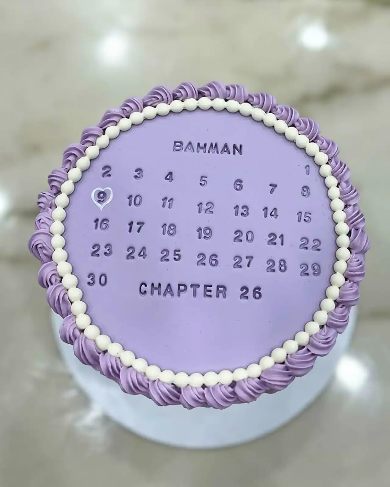 کیک تولد تقویم دار