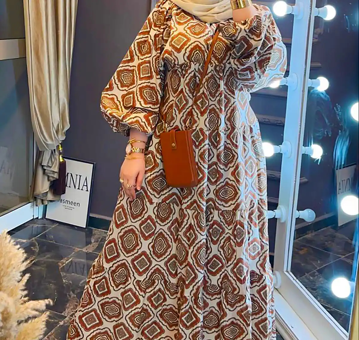 پیراهن بلند آبرنگی زنانه